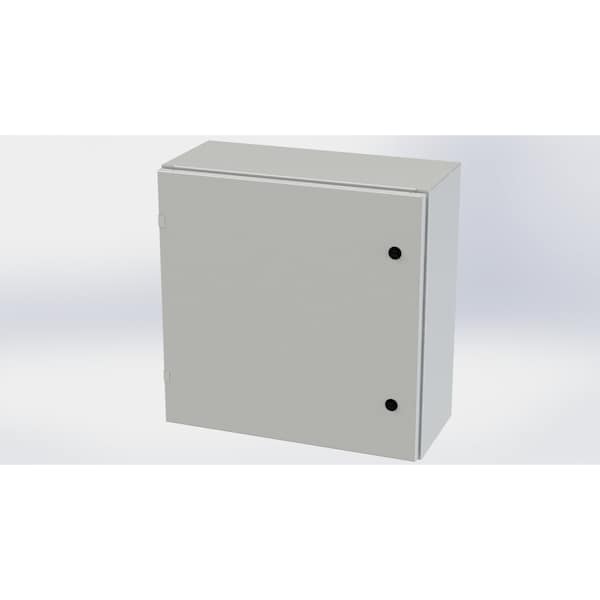 1/4 Turn Latch Electrical Enclosures, 24 in H, 10 in D, 24 in W, NEMA 3R, 4, 12, 13, Carbon Steel